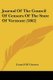 Journal Of The Council Of Censors Of The State Of Vermont (1862) (Paperback): Council of Censors