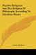 Positive Religions and the Religion of Philosophy According Positive Religions and the Religion of Philosophy According to...