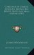 Catalogue Of Cameos, Intaglios, Medals, Bas-Reliefs, Busts And Small Statues (1787) (Hardcover): Josiah Wedgwood