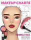 Makeup Charts - Face Charts for Makeup Artists - Asian Model - TRIANGLE face shape (Paperback): I Draw Fashion