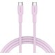 CANYON cable OnWire 60CL C-C 60W COLOR Braided 1m Pink: 