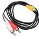 Raz Tech RCA Female to 2 RCA Male Audio Video AV Cable - 1.5m: 