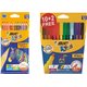 BIC Evolution: Stripes 12 Colouring Pencils + Kids: Visa Fine Felt Tip Pens - Pack of 12: 