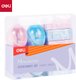 Deli Macaron Stationery Set 14Pcs Sharpeners & Erasers: 