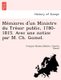Me?miores d'un Ministre du Tre?sor public, 1780-1815. Avec une notice par M. Ch. Gomel. (French, Paperback): Francois...