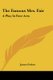 The Famous Mrs. Fair - A Play In Four Acts (Paperback): James Forbes