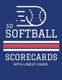 50 Softball Scorecards With Lineup Cards - 50 Scoring Sheets For Baseball and Softball Games (8.5x11) (Paperback): Jose...