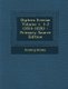 Diptera Sveciae Volume V. 1-2 (1814-1826) (English, Latin, Paperback, Primary Source ed.): Carolo Fr (Carolo Frederico) Fallen
