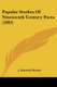 Popular Studies Of Nineteenth Century Poets (1892) (Paperback): J. Marshall Mather