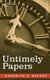 Untimely Papers (Paperback): Randolph Bourne