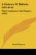 A Century Of Ballads, 1810-1910 - Their Composers And Singers (1910) (Paperback): Harold Simpson