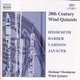 Various Artists - 20th Century Wind Quintets (CD): By:Hindemith, Barber, Larsson, Janacek / Thompson Wind Quintet