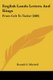 English Lands Letters And Kings - From Celt To Tudor (1889) (Paperback): Donald G. Mitchell