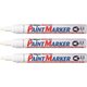Artline EK400 Medium Point Permanent Paint Marker 2.3mm (White) - Pack of 3: 