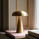 Haus Republik Button Portable And Rechargeable Lamp (Silver): 