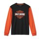 Mens Bar & Shield Long Sleeve Colorblocked Raglan Tee - 2XL: 