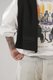 Embroidered Scarf - One Size Fits All (Black): 