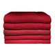 Bunty Plush 100% Cotton Bath Sheet (Racing Red)(Pack of 5)(450gsm)(90 x 150cm): 