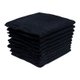 Bunty Plush Terry Fringe Guest Towel (Jet Black)(Pack of 10)(380gsm): 