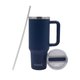 Iconix 1.2L Stainless Steel Travel Flask - with Silicone Lid (Navy Blue): 