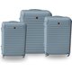 Roller Luggage Trolley Bag - Powder Blue (3 Piece) (Hard Plastic) - Only Available to deliver to Major Cities: 