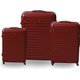 Roller Luggage Trolley Bag - Red (3 Piece) (Hard Plastic) - Only Available to deliver to Major Cities: 
