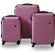 Roller Luggage Trolley Bag Diamond Pattern - Purple (3 Piece) (Hard Plastic) - Only Available to deliver to Major Cities: 