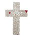 Handcrafted Christian Word Art Wall Cross, Wooden (White, Small): 