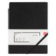 Deli A5 Leather Cover Notebook (Blue)(96 Sheets): 
