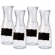 Chenshia Reusable Glass Carafe Set - 4x1L with Lids & Marker, Eco-Friendly: 