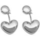 Chenshia Hypoallergenic Heart Stud Women Earring-Lightweight Cute earrings - Silver: 