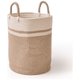 Chenshia Cotton Laundry Basket Foldable Woven Storage Basket Blanket 58L - Beige: 