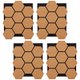 Chenshia Echo-Less Hexagon Wall Panel DIY Acoustic Wall Art Dcor4 Pack - Teak: 
