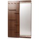 Chenshia Full-Body Magic Mirror Pegboard with Shelf & Hooks - Space Saving - Brown: 
