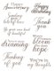Clear Reusable Stamps - Sentiments and Phrases: 
