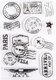Clear Reusable Stamps - Travel Themed Stamps: 