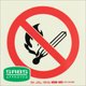 Parrot Photoluminescent 190mm Safety Sign - F26 - No Open Or Naked Flames: 