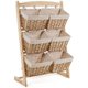 Double-Tier Floor-Standing Toy and Snack Storage Rack: 