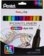 Pentel Pointliner Colour S40 Fineliner Set (12 Pack) - 0.4mm, Assorted Colours: 