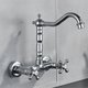 Chrome B,Wall Mounted Bathroom Kitchen Faucet Dual Handle,Kitchen Accessories: 