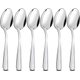 silver 6pcs,Stainless Steel TeaSpoons Cutlery set Creative Coffee Spoon For Ice cream Cake Dessert Scoop Tableware Dinnerware...