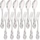 Silver,12Pcs Tea Fork Spoon Stainless Steel Tableware Set Fruit Fork Dinnerware Cutlery Set Cake Snack Fork Spoon Kitchen...