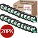 20PK Black on Green,Compatible LetraTag 91201 or D1 Tape 45013 D1 Label Tape Plastic Label Tapes for LT-100H Label Machine EVA...