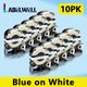 10PK Blue on White,6mm,SS12KW label tape compatible for LW-300 LW-400 LW-600P LW-700  LW-700P label printer: 