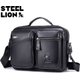 91208black,Men's Shoulder Bag, Head Layer Leather Crossbody: 