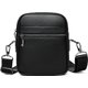 Black-small,Leather Men's Shoulder Bags Messenger Bag Crossbody: 