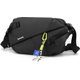 1812Pure black/upgraded version with color lanyard,New Men's Large Capaci Crossbody Bag Menger Bag: 
