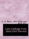 Late Cabbage from Seed Until Harvest (Paperback): E. N. Reed