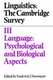 Linguistics: The Cambridge Survey: Volume 3, Language: Psychological and Biological Aspects (Paperback, Revised): Frederick J....