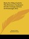 Rules for Filing Cards in the Dictionary Catalogues of the Carnegie Library of Pittsburgh (1915) (Hardcover): Margaret Mann